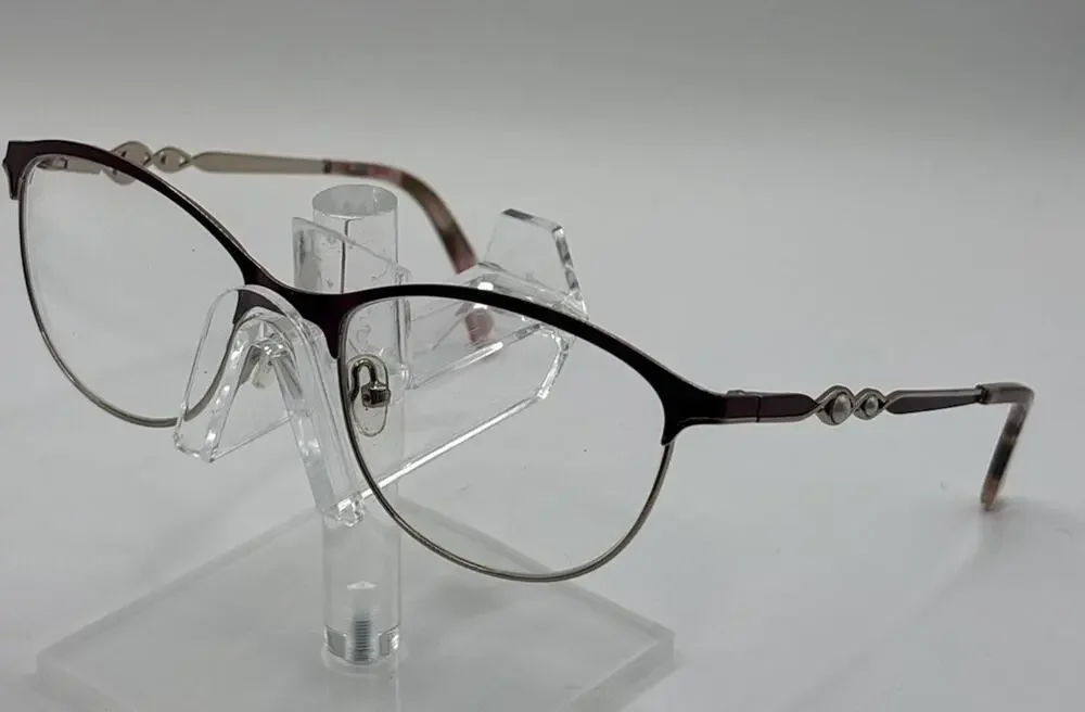 Bulova Kimmswick Women's Eyeglasses Wine Metal Frame 52-17-135